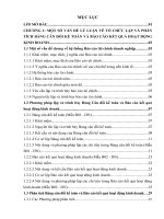 Hoàn thiện tổ chức lập và phân tích bảng cân đối kế toán và báo cáo kết quả kinh doanh tại công ty TNHH bắc hải 