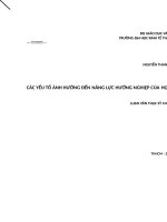 Yếu tố tác động đến năng lực hướng nghiệp của học sinh trung học phổ thông ở thành phố hồ chí minh 