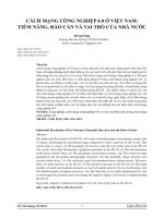 CÁCH MẠNG CÔNG NGHIỆP 4 0 ở VIỆT NAM TIỀM NĂNG, rào cản và VAI TRÒ của NHÀ nước 