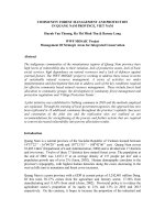 Community forest management and protection in quang nam province, viet nam 