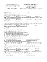 Đề thi giữa học kì 1 môn Vật lí lớp 11 năm 2021-2022 - Trường THPT Sơn Động số 3