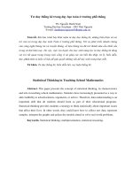 Nâng cao hiệu quả dạy học toán bằng tiếng anh ở các trường sư phạm  kỷ yếu hội thảo khoa học cán bộ trẻ các trường sư phạm toàn quốc (2) 