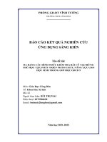 ĐA DẠNG CÁC HÌNH THỨC KIỂM TRA BÀI CŨ TẠO HỨNG THÚ HỌC TẬP