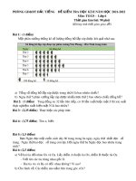 Đề kiểm tra học kì 2 môn Toán lớp 6 năm 2021-2022 có đáp án - Phòng GD&ĐT Dầu Tiếng