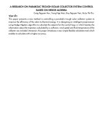 A research on parabolic trough solar collector system control based on hedge algebra 