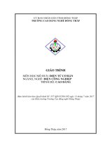Giáo trình Điện tử cơ bản (Nghề: Điện công nghiệp - Cao đẳng) - Trường Cao đẳng nghề Đồng Tháp