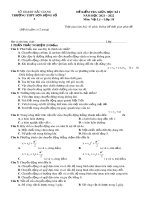 Đề thi giữa học kì 1 môn Vật lí lớp 10 năm 2021-2022 - Trường THPT Sơn Động số 3
