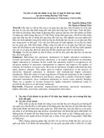 Tự chủ về mặt tài chính và tự chủ về mặt tổ chức học thuật tại các trường đại học việt nam financial and academic autonomy in vietnamese universities 