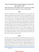 Đáp án Tự luận cuộc thi An toàn giao thông cho nụ cười trẻ thơ lớp 5 năm 2021 - 2022 Đáp án An toàn giao thông cho nụ cười trẻ thơ lớp 5 (Học sinh)