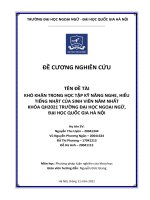 Nhóm 6   khó khăn trong học tập kỹ năng nghe, hiểu tiếng nhật của sinh viên năm nhất khóa QH2021 trường đại học ngoại ngữ, đại học quốc gia hà nội 