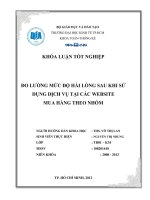 Luận văn đo lường mức độ hài lòng đối với groupon tại việt nam 