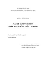 Vấn đề của fuchs cho nhóm abel không phân tích được (luận văn thạc sĩ toán học) 