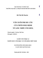 Văn xuôi phi hư cấu của trần bảo định từ góc nhìn văn hóa (luận văn thạc sĩ ngôn ngữ) 