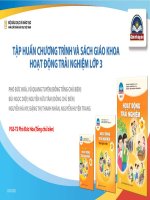 TẬP HUẤN SÁCH GIÁO KHOA HOẠT ĐỘNG TRẢI NGHIỆM 3