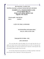 Nghiên cứu thành phần loài và sự phân bố cá ở hạ lưu sông đồng nai 