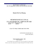 Mô hình đánh giá cảm xúc của người học dựa trên đa dữ liệu 