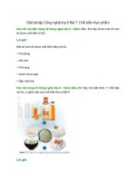 giai sgk cong nghe 6 bai 7 canh dieu che bien thuc pham 