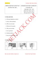 bộ 10 đề thi học kì 1 tiếng anh lớp 3 global success có đáp án