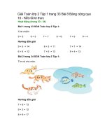 giai sgk toan lop 2 tap 1 trang 33 34 35 bai 8 bang cong qua 10 ket noi tri thuc 