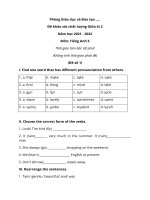 bo de thi tieng anh lop 5 giua ki 2 nam 2021 3 de 