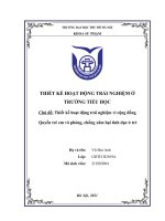 THIẾT kế HOẠT ĐỘNG TRẢI NGHIỆM ở TRƯỜNG TIỂU học chủ đề thiết kế hoạt động trải nghiệm vì cộng đồng quyền trẻ em và phòng, chống xâm hại tình dục ở trẻ 