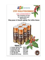 Tổng quan về doanh nghiệp the coffee house  phân tích môi trương marketing trong doanh nghiệp  