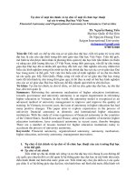 Tự chủ về mặt tài chính và tự chủ về mặt tổ chức học thuật tại các trường Đại học Việt Nam Financial Autonomy and Organizational Autonomy in Vietnamese Universities