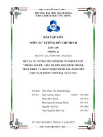 ĐỀ tài tư TƯỞNG hồ CHÍ MINH về CHIẾN lược “TRỒNG NGƯỜI”  LIÊN hệ đến VIỆC HÌNH THÀNH, PHÁT TRIỂN và HOÀN THIỆN HÌNH mẫu SINH VIÊN VIỆT NAM TRONG THỜI đại NGÀY NAY 