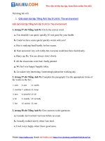 Tải Giải sách bài tập Tiếng Anh 9 Unit 6: The environment