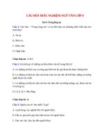 34 cau trac nghiem trong long me co dap an ngu van 8 