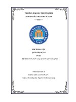 Lập dự án kinh doanh cung cấp dịch vụ tổ chức sự kiện