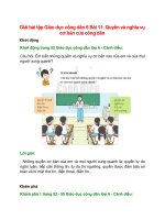 giai sgk gdcd 6 bai 11 canh dieu quyen va nghia vu co ban cua cong dan 