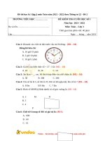 de thi hoc ki 1 lop 3 mon toan  theo thong tu 22 de 2 