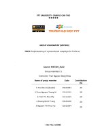 GROUP ASSIGNMENT MKT304 TOPIC implementing of a promotional campaign for unilever 