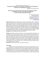 Solutions for Attracting FDI to South East Economic Region of Vietnam. Giải pháp thu hút đầu tư trực tiếp nước ngoài FDI vào khu vực kinh tế miền Đông Nam Bộ