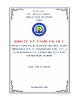 Thực trạng công tác Đánh giá công tác kiểm soát rủi ro quy trình cho vay đối với DNNVV tại Ngân hàng Đầu tư và Phát triển Việt Nam  Chi nhánh Quảng Bình