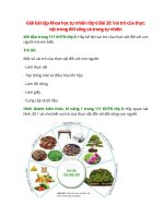 Giải bài tập Khoa học tự nhiên lớp 6 Bài 20: Vai trò của thực vật trong đời sống và trong tự nhiên