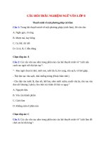 15 cau trac nghiem thuyet minh ve mot phuong phap cach lam co dap an ngu van 8 