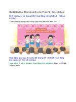 giai sgk hoat dong trai nghiem lop 2 trang 34 35 tuan 12 biet on thay co ket noi tri thuc 