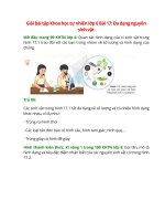 giai sgk khoa hoc tu nhien 6 bai 17 canh dieu da dang nguyen sinh vat 