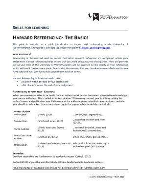 HARVARD REFERENCING- THE BASICS