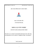 Chuyên ngành kế hoạch phát triển các nhân tố ảnh hưởng đến khả năng tiêu thụ sản phẩm dầu ăn của công ty tnhh dầu thực vật dabaco 