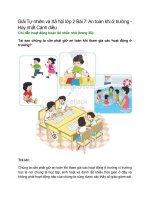 giai sgk tu nhien va xa hoi lop 2 trang 35 36 37 38 bai 7 an toan khi o truong canh dieu 