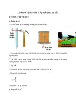 ly thuyet ap suat moi 2022 34 cau trac nghiem hay chi tiet vat li 8 