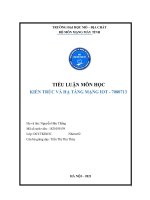 Tiểu luận môn học kiến trúc và hạ tầng mạng iot 7080713 thiết kế ổ khóa có nút bấm hiển thị màn hình LCD 