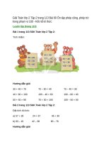 giai sgk toan lop 2 tap 2 trang 113 114 115 116 bai 69 on tap phep cong phep tru trong pham vi 100 ket noi tri thuc 