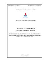 Tên đề tài các giải pháp nâng cao chất lượng dịch vụ giao nhận hàng hoá xuất nhập khẩu bằng đường hàng không của vietnam airlines 