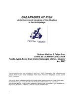 GALAPAGOS AT RISK A Socioeconomic Analysis of the Situation in the Archipelago