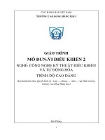 Giáo trình Vi điều khiển 2 (Nghề: Công nghệ kỹ thuật điều khiển và tự động hóa - Cao đẳng) - Trường CĐ Hàng hải I