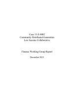 CDG Low Income Collaborative - Finance Working Group Report - Final